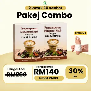 2 KOTAK PREMIX KOPI OAT KURMA